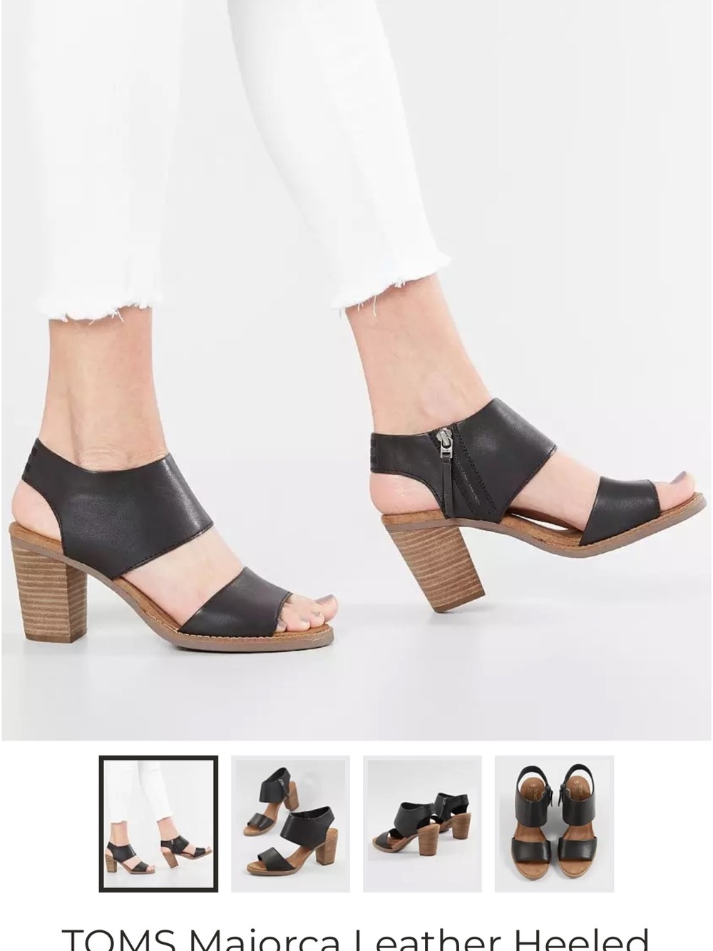 NWOT toms Maurice leather heeled pumps